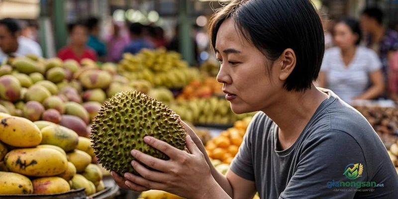 Thử âm thanh khi gõ sầu riêng Ri6 chín