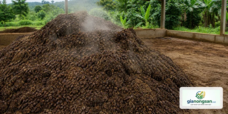 Cách ủ phân hữu cơ vi sinh từ vỏ cà phê và nấm Trichoderma