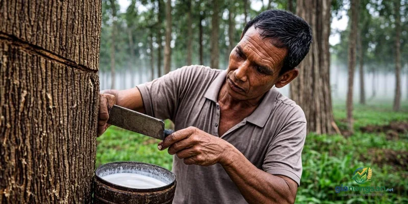 Kỹ thuật cạo mủ cao su đúng chuẩn đạt năng suất cao: Hướng dẫn chi tiết